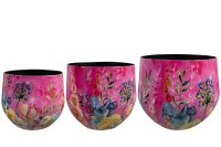 Topf Satz von 3 Fiesta fuchsie D33 H28