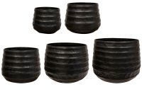 Topf Satz von 5 Petra schwarz D54 H45