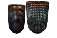 Vase Satz von 2 Maestro purple rain D44 H66