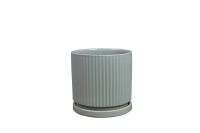 Topf+Untersetzer Siebe grau D10 H11