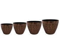 Topf Satz von 4 Caisa old pink D38 H35