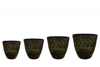 Topf Satz von 4 Caisa forest D39 H34