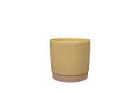 Topf Saske pastell gelb D12 H11
