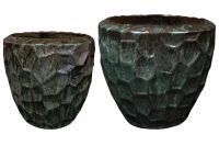Topf Satz von 2 Cascara holly green D54 H49